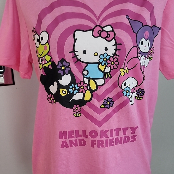 Hello Kitty Pink Short Sleeve Tee Heart Graphic - Picture 3 of 8